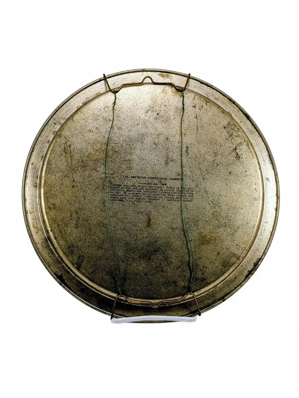 Currier & Ives American Homestead Decorative Metal Tray